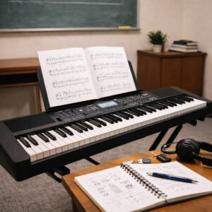 Μάθημα αρμονίου για αρχάριους σε αίθουσα ωδείου